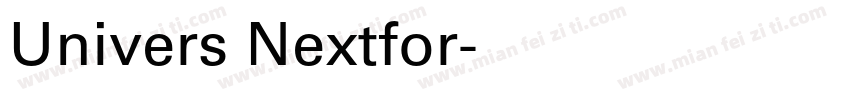 Univers Nextfor字体转换